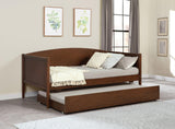 Bozeman Walnut Wood Twin Daybed With Trundle Medium from Coaster - Luna Furniture