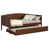 Bozeman Walnut Wood Twin Daybed With Trundle Medium from Coaster - Luna Furniture
