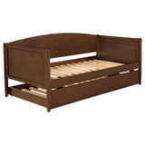 Bozeman Walnut Wood Twin Daybed With Trundle Medium from Coaster - Luna Furniture