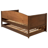 Bozeman Walnut Wood Twin Daybed With Trundle Medium from Coaster - Luna Furniture