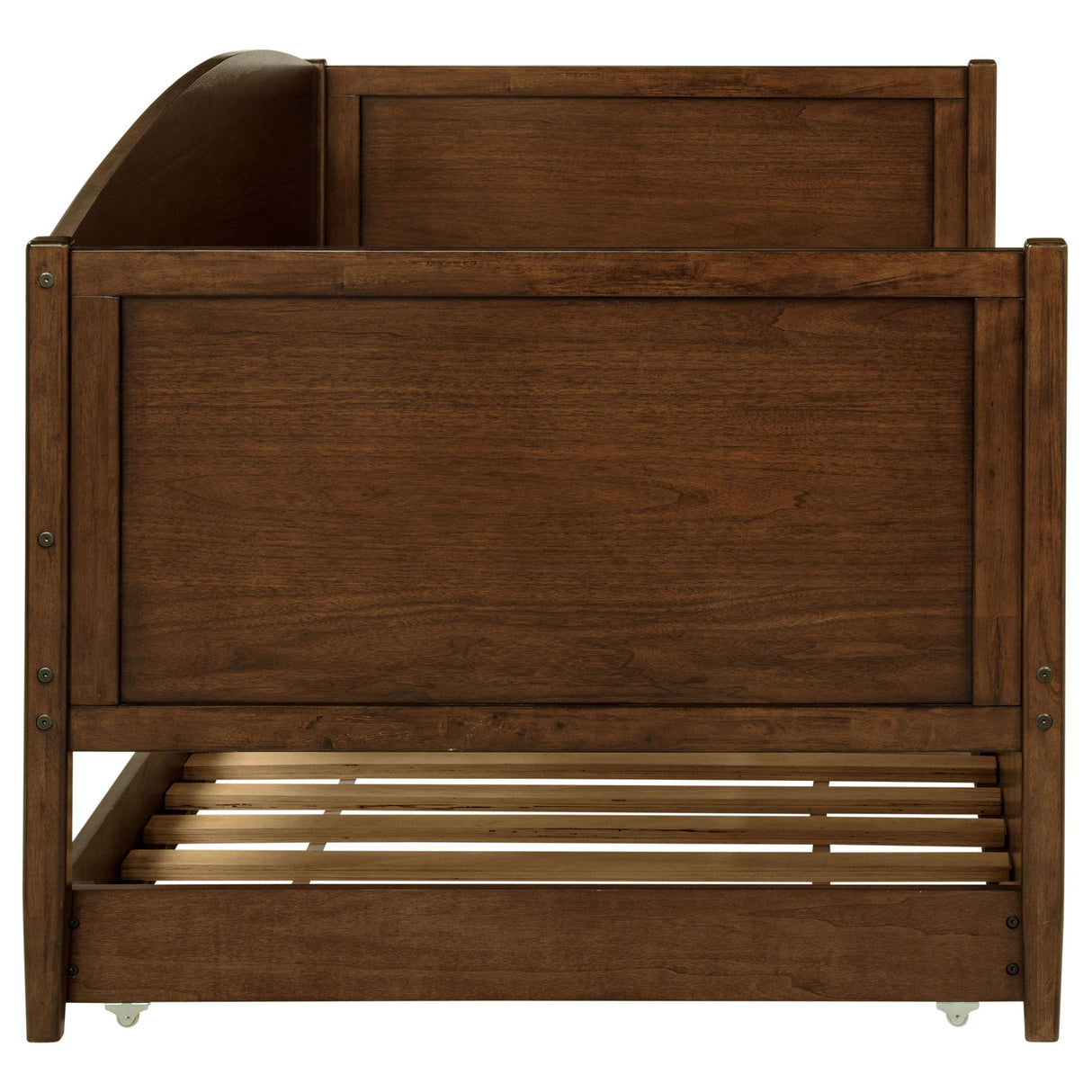 Bozeman Walnut Wood Twin Daybed With Trundle Medium from Coaster - Luna Furniture