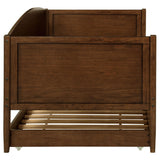 Bozeman Walnut Wood Twin Daybed With Trundle Medium from Coaster - Luna Furniture