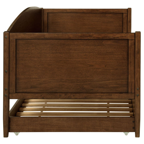Bozeman Walnut Wood Twin Daybed With Trundle Medium from Coaster - Luna Furniture