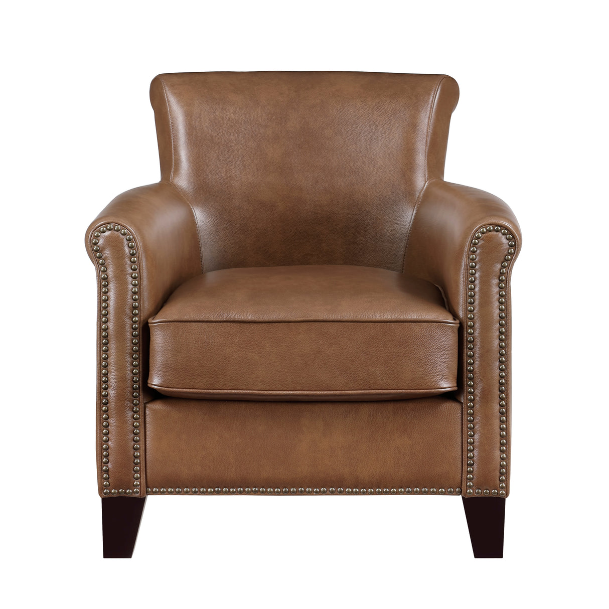 Braintree Brown Top-Grain Leather Accent Chair from Homelegance - Luna Furniture