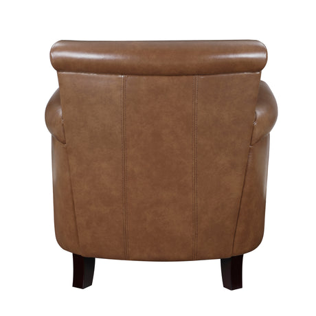 Braintree Brown Top-Grain Leather Accent Chair from Homelegance - Luna Furniture