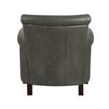 Braintree Gray Top-Grain Leather Accent Chair from Homelegance - Luna Furniture