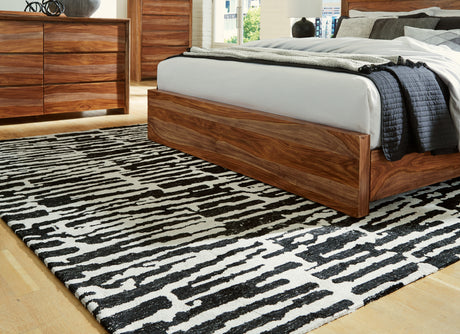 Bramshaw Black/Ivory Large Rug from Ashley - Luna Furniture