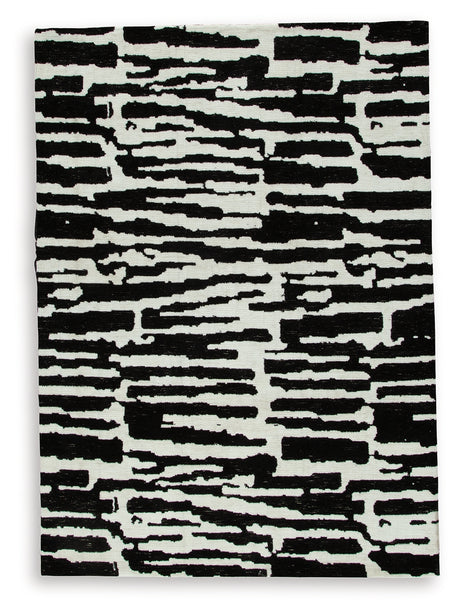 Bramshaw Black/Ivory Medium Rug from Ashley - Luna Furniture