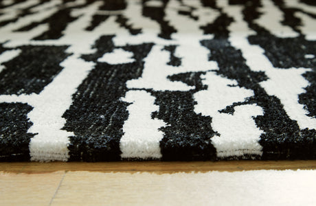 Bramshaw Black/Ivory Medium Rug from Ashley - Luna Furniture