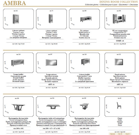 Arredo Ambra 2-Door Glass Cabinet from ESF Furniture - Luna Furniture