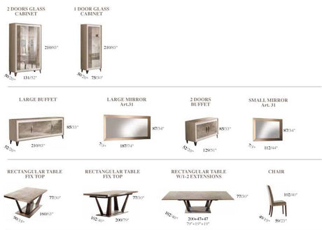 Arredo Ambra 1 Door Vitrine from ESF Furniture - Luna Furniture