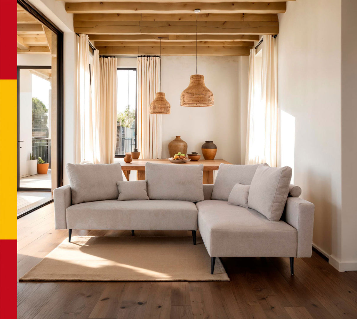 Redford Light Beige Sectional