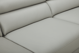 1576 Kuka Light Gray Top-Grain Leather RAF Chaise Sectional from ESF Furniture - Luna Furniture