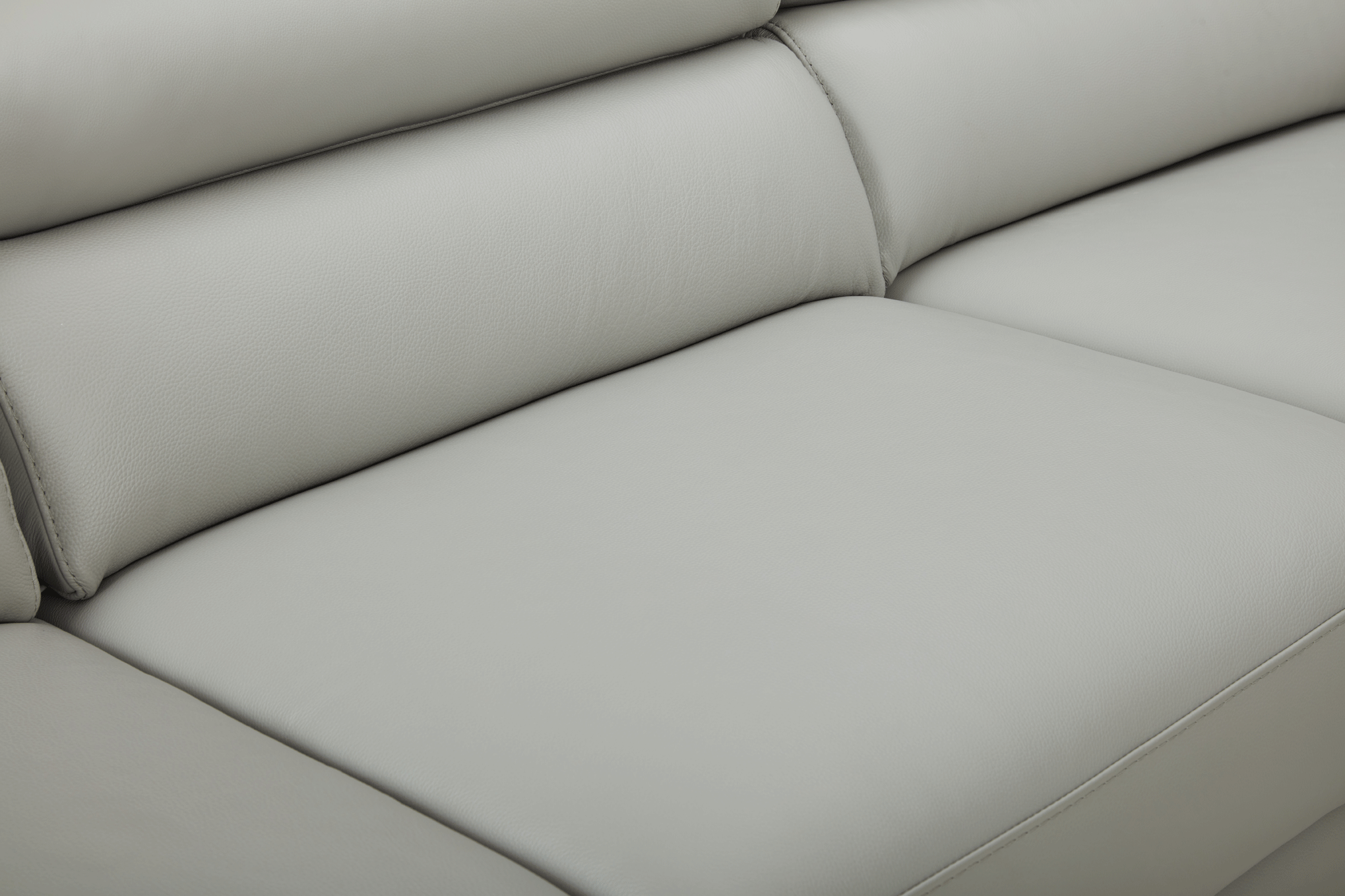1576 Kuka Light Gray Top-Grain Leather RAF Chaise Sectional from ESF Furniture - Luna Furniture