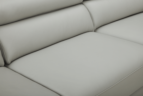 1576 Kuka Light Gray Top-Grain Leather RAF Chaise Sectional from ESF Furniture - Luna Furniture