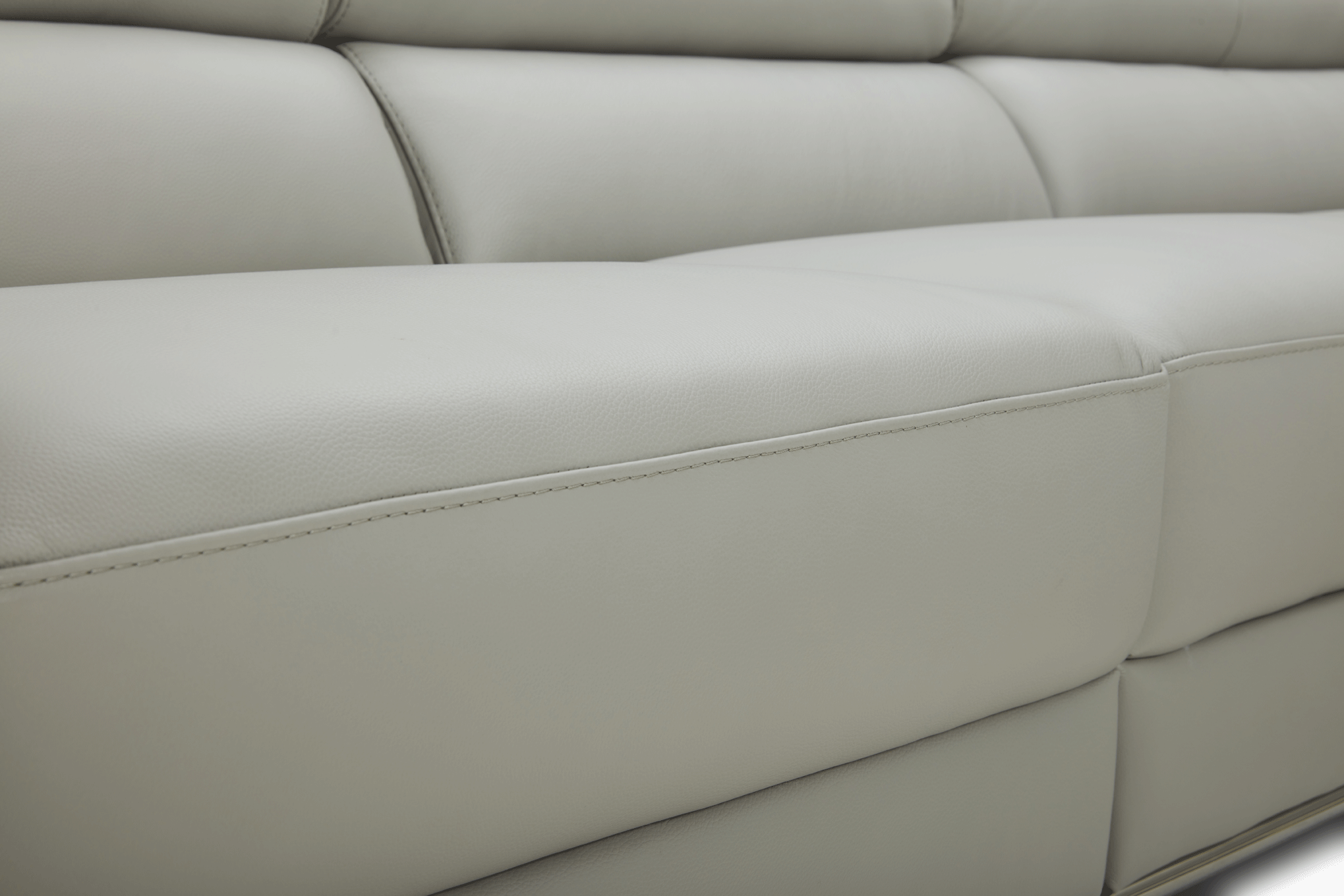 1576 Kuka Light Gray Top-Grain Leather RAF Chaise Sectional from ESF Furniture - Luna Furniture