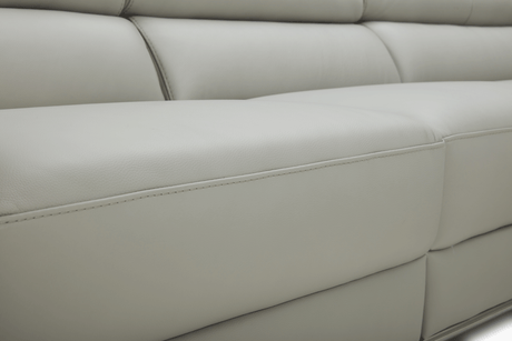 1576 Kuka Light Gray Top-Grain Leather RAF Chaise Sectional from ESF Furniture - Luna Furniture
