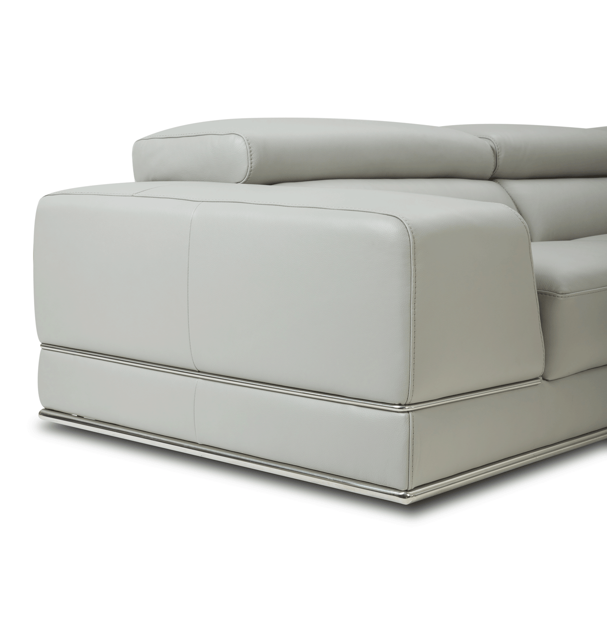 1576 Kuka Light Gray Top-Grain Leather RAF Chaise Sectional from ESF Furniture - Luna Furniture