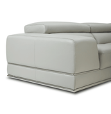 1576 Kuka Light Gray Top-Grain Leather RAF Chaise Sectional from ESF Furniture - Luna Furniture