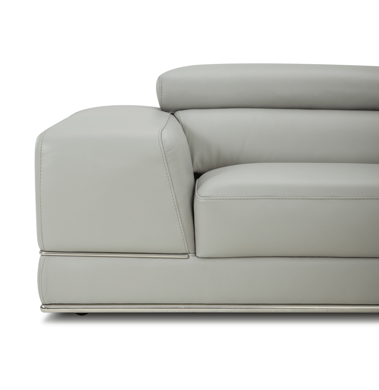 1576 Kuka Light Gray Top-Grain Leather RAF Chaise Sectional from ESF Furniture - Luna Furniture