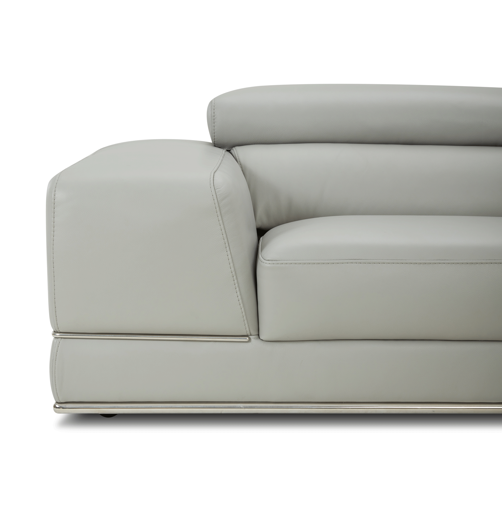 1576 Kuka Light Gray Top-Grain Leather RAF Chaise Sectional from ESF Furniture - Luna Furniture