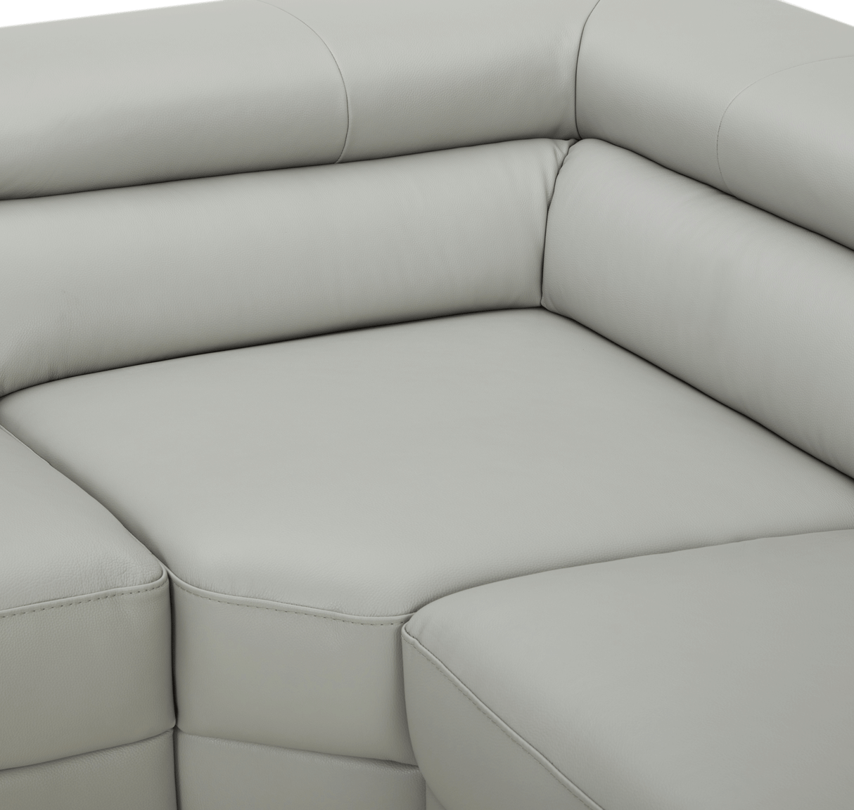 1576 Kuka Light Gray Top-Grain Leather RAF Chaise Sectional from ESF Furniture - Luna Furniture