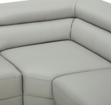 1576 Kuka Light Gray Top-Grain Leather RAF Chaise Sectional from ESF Furniture - Luna Furniture