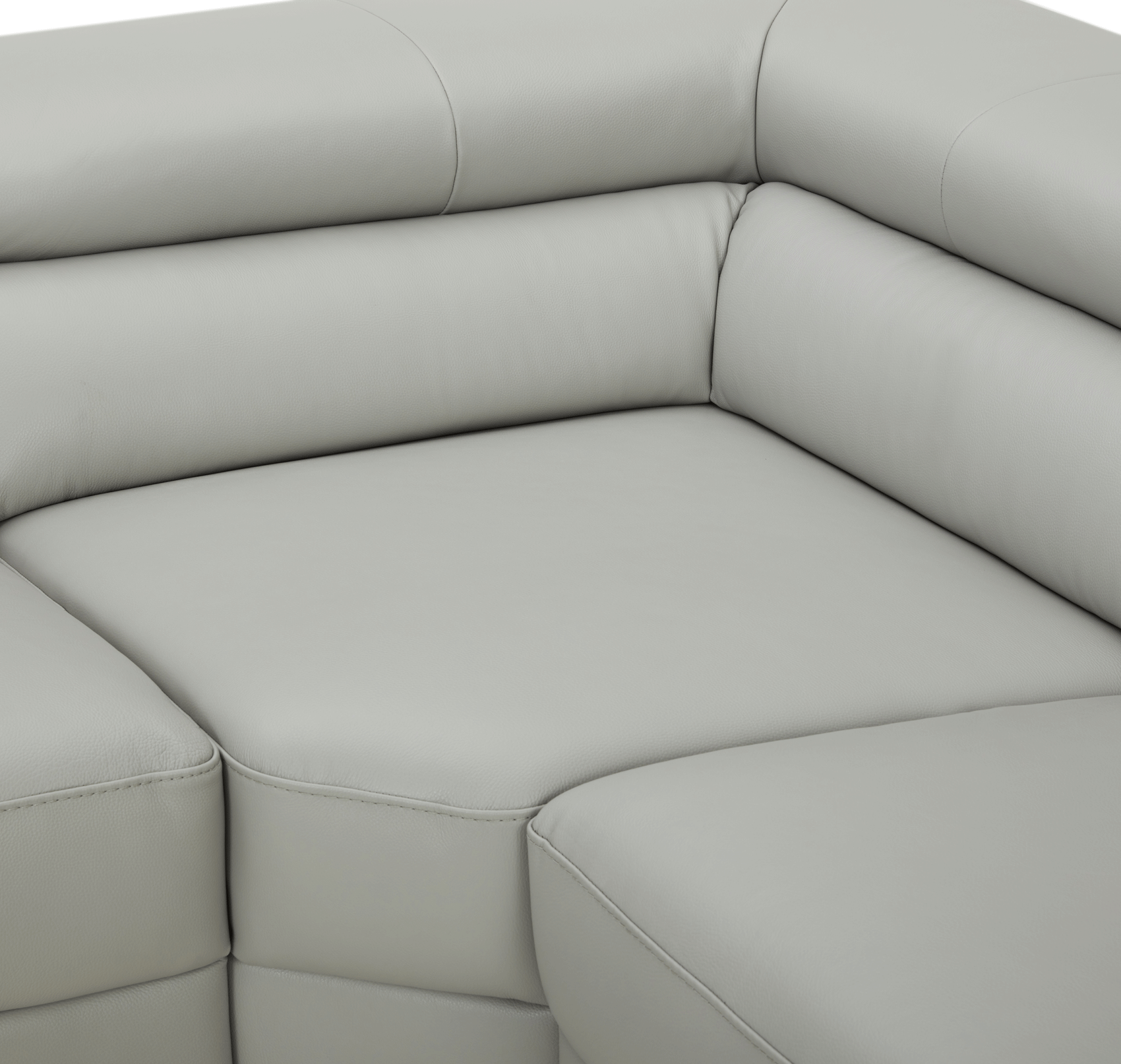 1576 Kuka Light Gray Top-Grain Leather RAF Chaise Sectional from ESF Furniture - Luna Furniture