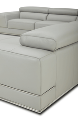 1576 Kuka Light Gray Top-Grain Leather RAF Chaise Sectional from ESF Furniture - Luna Furniture