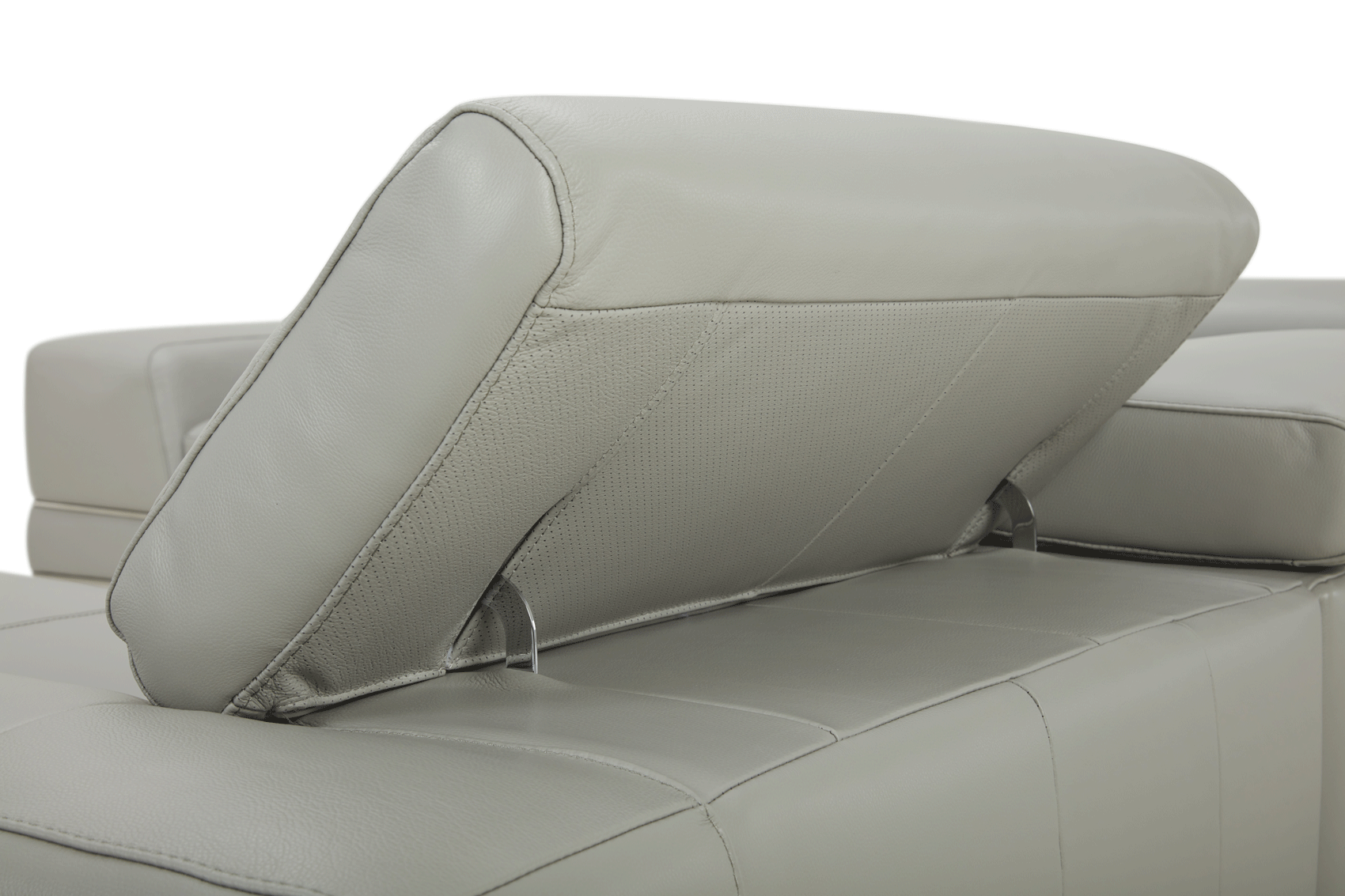 1576 Kuka Light Gray Top-Grain Leather RAF Chaise Sectional from ESF Furniture - Luna Furniture