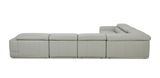 1576 Kuka Light Gray Top-Grain Leather RAF Chaise Sectional from ESF Furniture - Luna Furniture