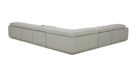 1576 Kuka Light Gray Top-Grain Leather RAF Chaise Sectional from ESF Furniture - Luna Furniture