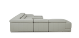 1576 Kuka Light Gray Top-Grain Leather RAF Chaise Sectional from ESF Furniture - Luna Furniture