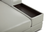 1576 Kuka Light Gray Top-Grain Leather RAF Chaise Sectional from ESF Furniture - Luna Furniture