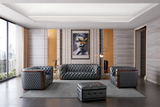 415 Gray Top-Grain Leather Sofa from ESF Furniture - Luna Furniture