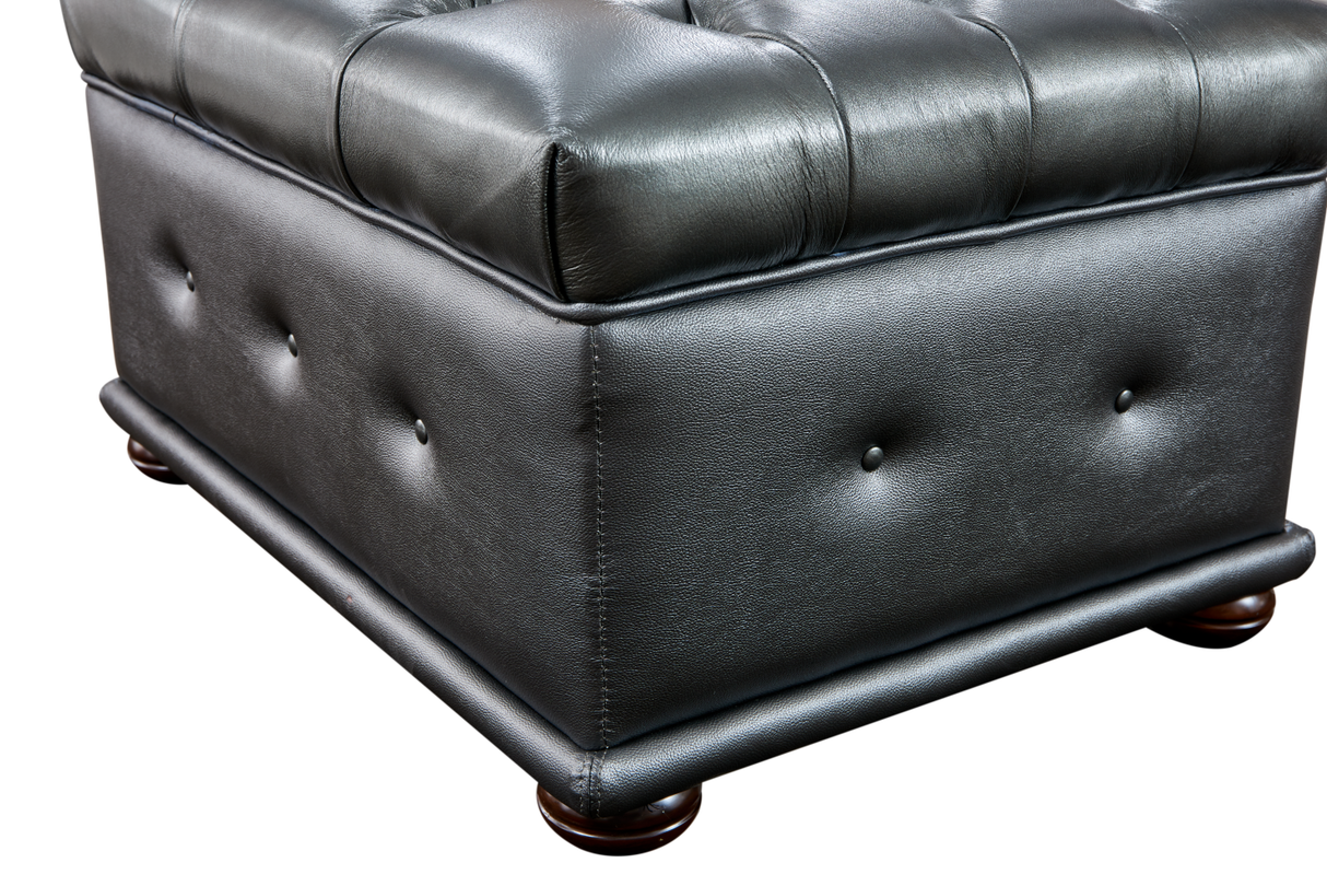 415 Gray Top-Grain Leather Chair from ESF Furniture - Luna Furniture