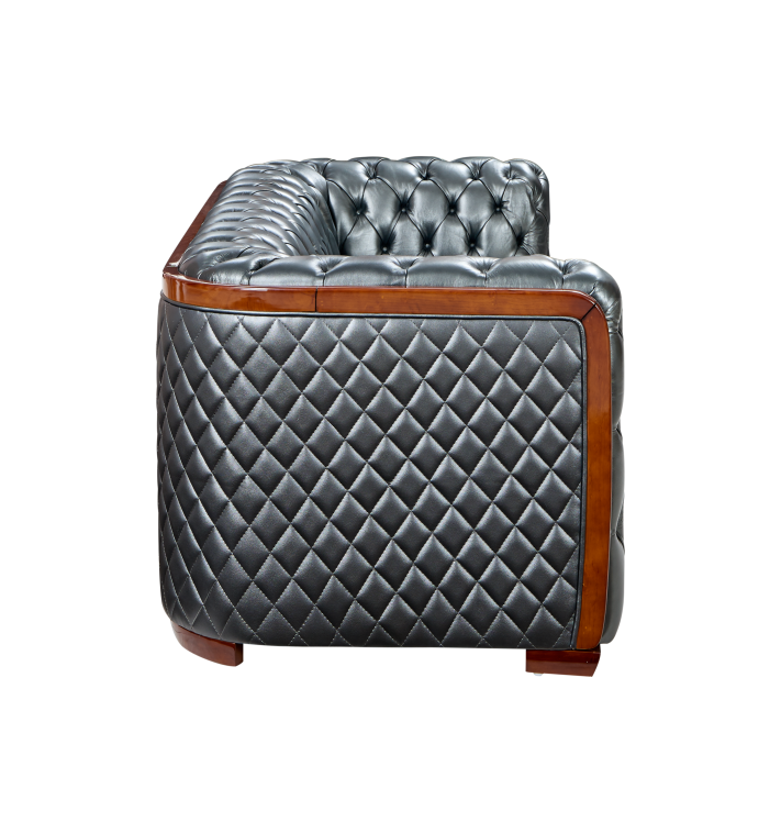 415 Gray Top-Grain Leather Chair from ESF Furniture - Luna Furniture