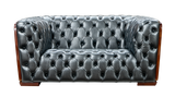 415 Gray Top-Grain Leather Chair from ESF Furniture - Luna Furniture