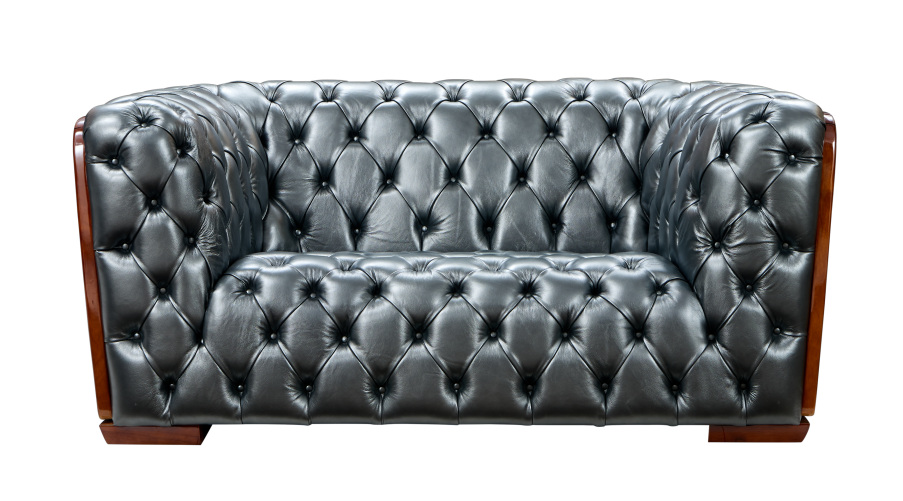 415 Gray Top-Grain Leather Chair from ESF Furniture - Luna Furniture