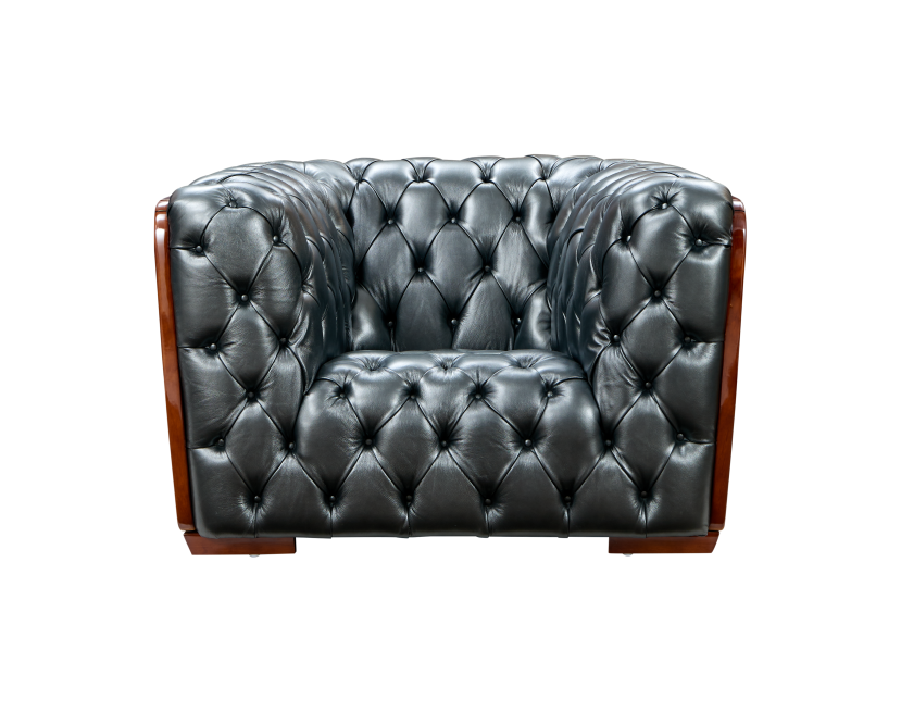 415 Gray Top-Grain Leather Sofa from ESF Furniture - Luna Furniture