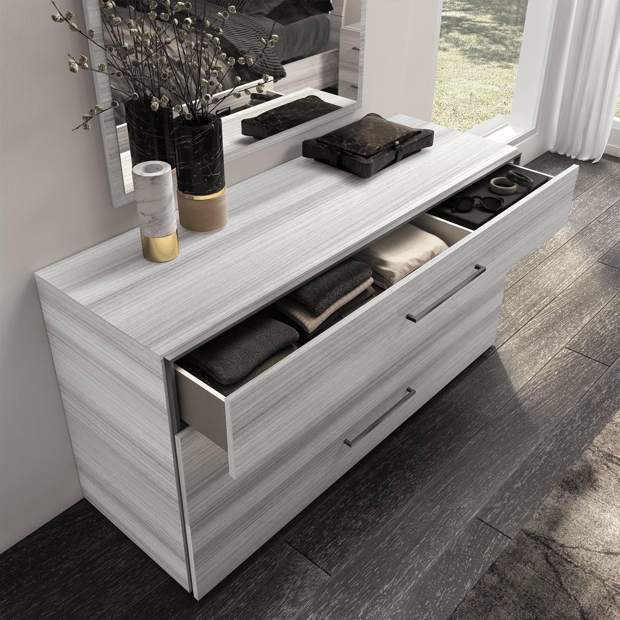 Athena 4 Door Wardrobe from ESF Furniture - Luna Furniture