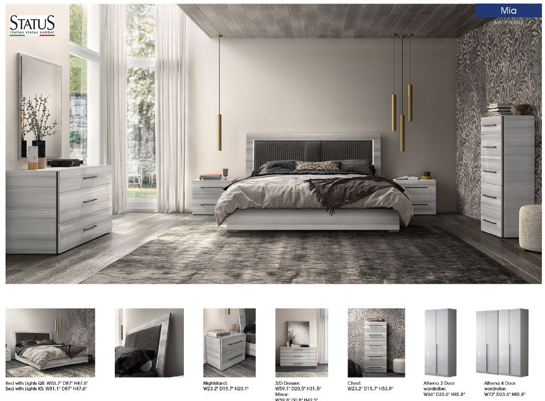 Athena 4 Door Wardrobe from ESF Furniture - Luna Furniture