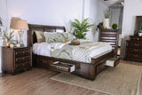 Brandt Brown Cherry King Storage Platform Bed from Furniture of America - Luna Furniture