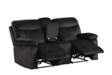 Bravo Black 3-Piece Reclining Living Room Set from Happy Homes - Luna Furniture