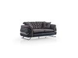 Bravo Convertible Loveseat in Black from Furnia - Luna Furniture