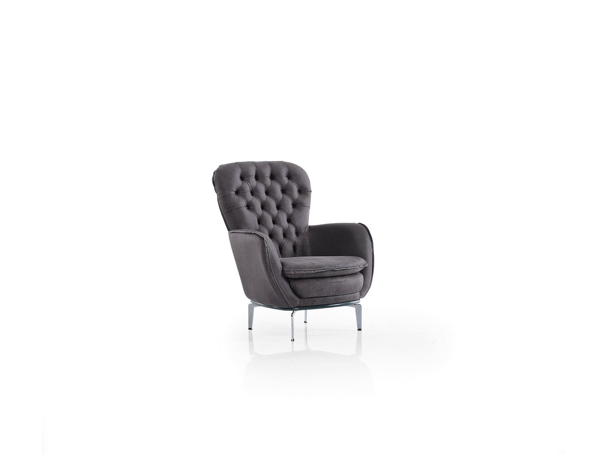 Bravo 3-pieces (Sofa & Loveseat & Chair) Livingroom Set in Black from Furnia - Luna Furniture
