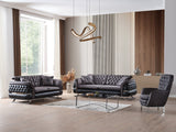 Bravo Convertible Sofa in Black from Furnia - Luna Furniture