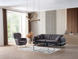 Bravo 3-pieces (Sofa & Loveseat & Chair) Livingroom Set in Black from Furnia - Luna Furniture