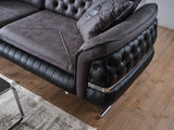 Bravo 3-pieces (Sofa & Loveseat & Chair) Livingroom Set in Black from Furnia - Luna Furniture