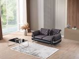 Bravo Convertible Loveseat in Black from Furnia - Luna Furniture
